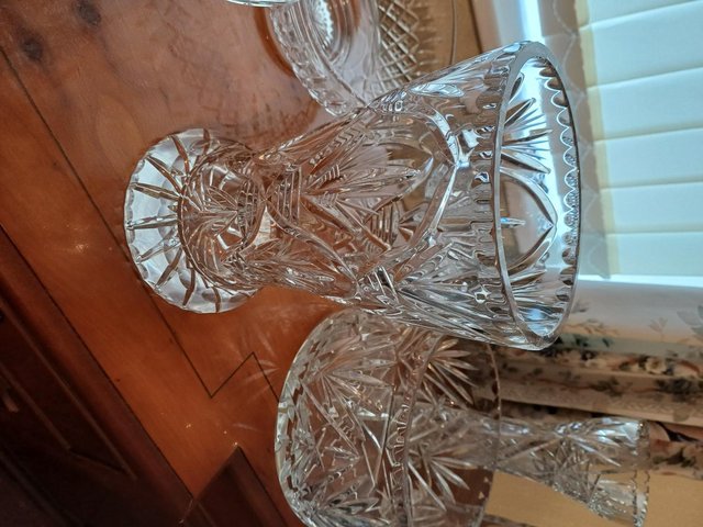 Preview of the first image of A collection of good quality lead crystal vases and bowls.