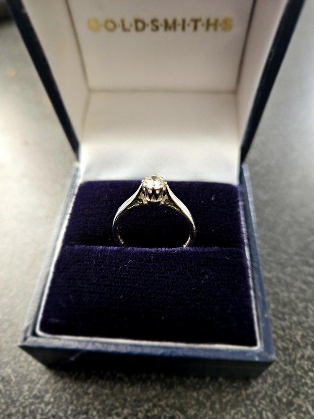 Preview of the first image of Platinum gold diamond ring.