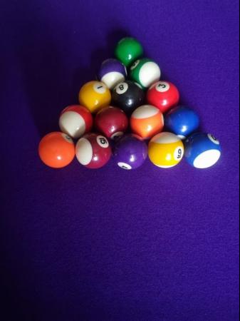 Image 7 of Pool Table With Cover, Cues and Rack, Chalks and Tips