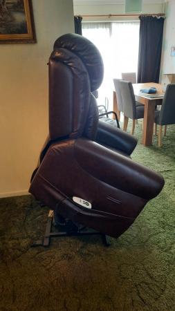 Image 2 of Leather, heat and massage riser recliner