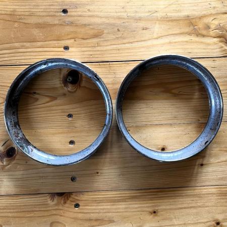 Image 2 of Austin A30 headlamp rings x 2. OTHER PARTS AVAILABLE.