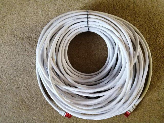 Preview of the first image of White ethernet cable 30m - gigabit.