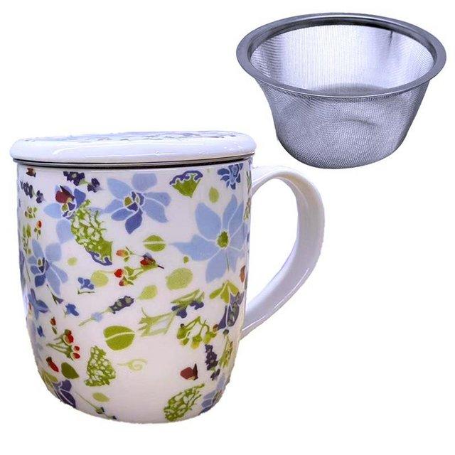 Preview of the first image of Porcelain Mug & Infuser Set  Julie Dodsworth Lavender Garden.