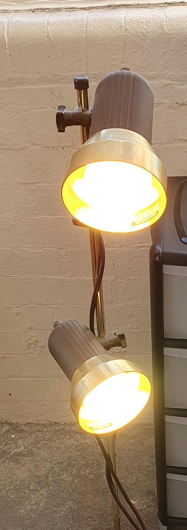 Preview of the first image of Retro twin spotlight floor lamp.