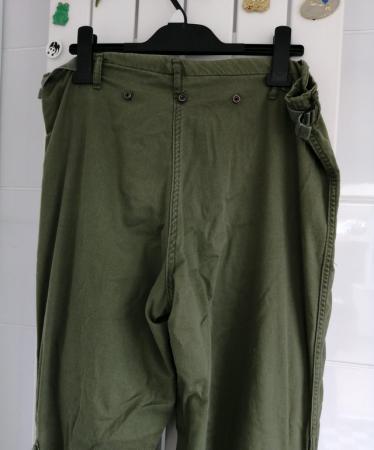 Image 7 of Ex-Forces Green Cargo Trousers.  Waist 30" to 36".