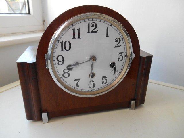 Preview of the first image of Haller , German , Westminster chiming mantle clock.