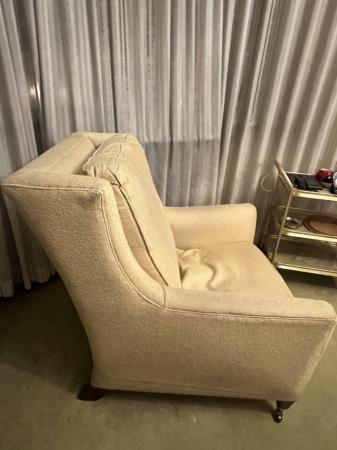 Image 2 of Vintage pair of upholstered armchairs