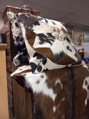 Image 2 of Cow hide cushions 15x15"