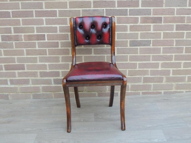 Preview of the first image of Ox blood Compact Chesterfield Desk Chair (UK Delivery).