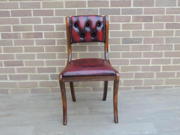 Image 1 of Ox blood Compact Chesterfield Desk Chair (UK Delivery)