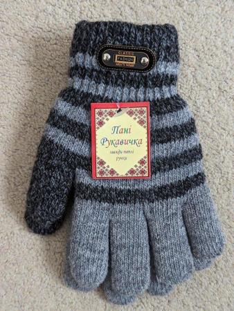 Image 3 of Mrs Glove, Kids Fleece Lined Wool Winter Gloves, Age 5-8