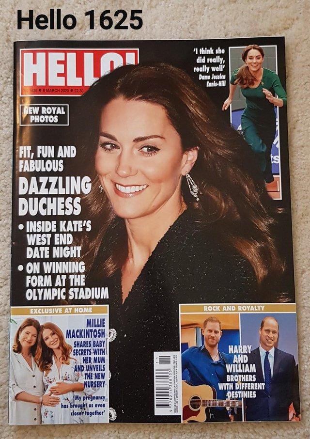 Preview of the first image of Hello Magazine 1625 - Dazzling Kate. Harry & William.