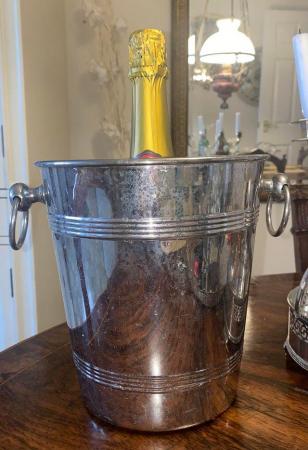 Image 1 of Vintage Art Deco  Stain Steel Champaign Bucket