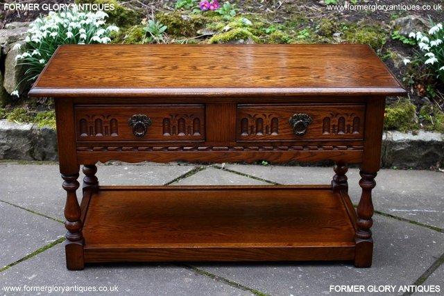 Image 72 of OLD CHARM LIGHT OAK TWO DRAWER COFFEE TABLE TV UNIT STAND