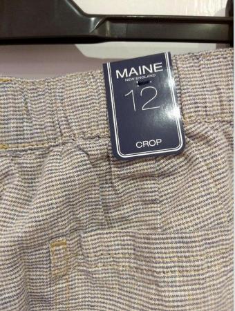 Image 4 of New Maine New England Women's Linen UK 12 Cropped Trousers