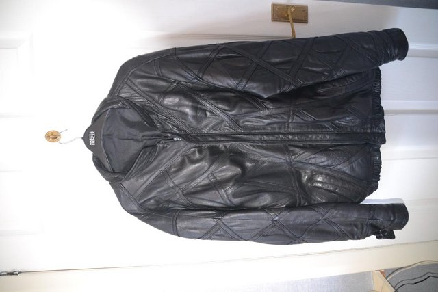Image 2 of mens leather bomber jacket