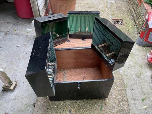 Image 4 of 4 bird show cages with carrying case
