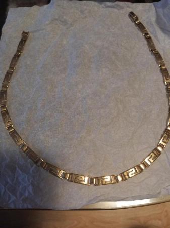 Image 2 of 9 carat gold overlay Greek keys necklace