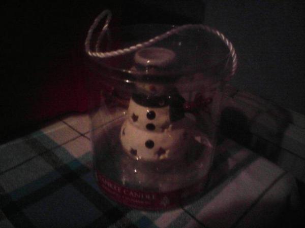 Image 2 of YANKEE CANDLE SNOWMAN TEALIGHT HOLDER NEVER USED
