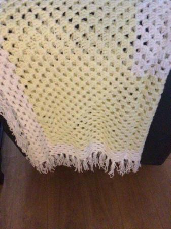 Image 1 of NEW BABY BLANKET WITH FRINGING