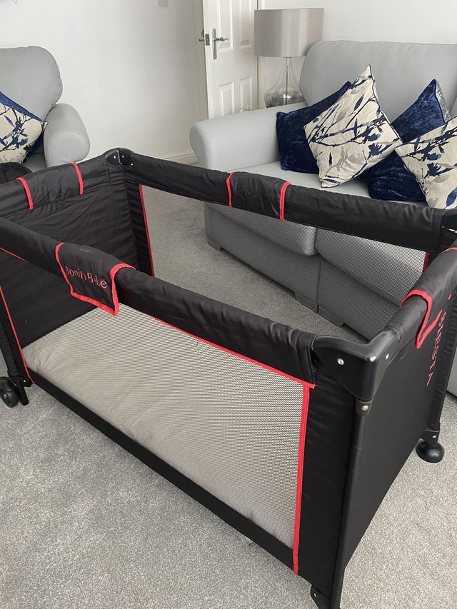 Preview of the first image of Bonito Bebe Travel Cot Plus Extra Mattress.