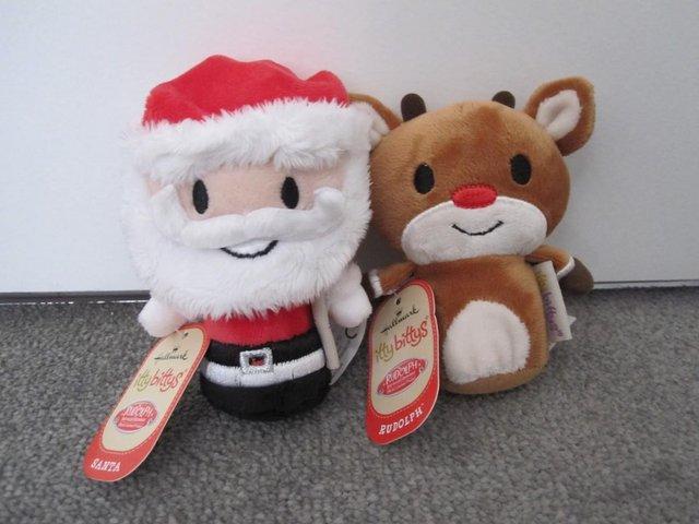 Preview of the first image of 2 Hallmark itty's bittys Christmas toys.