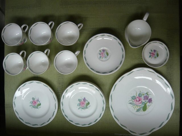 Preview of the first image of Susie Cooper bone china tea set - fragrance.