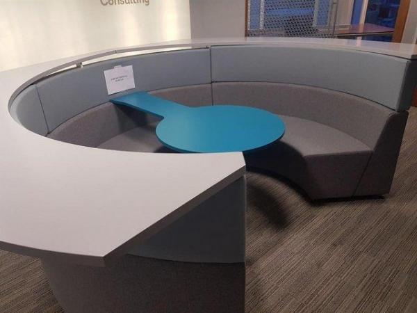 Image 3 of Connections Office Flock Modular Circular Meeting Booth Seat