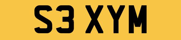 Preview of the first image of S3XYM SEXY Number Plate Private Personalised Registration.