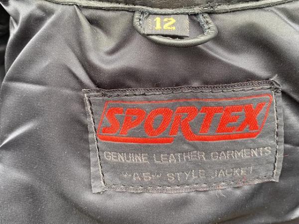 Image 2 of Ladies leather Sportex padded motorcycle jacket size 12