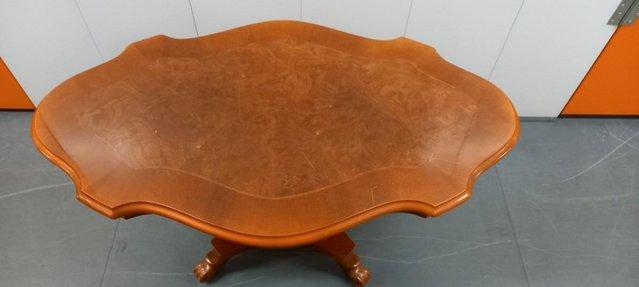 Image 1 of Solid Timber Scalloped Coffee Table
