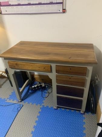 Image 3 of Beautiful Solid Heavy Wood Desk
