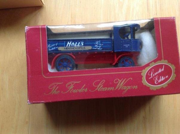 Image 1 of Model steam wagon new in box colour blue