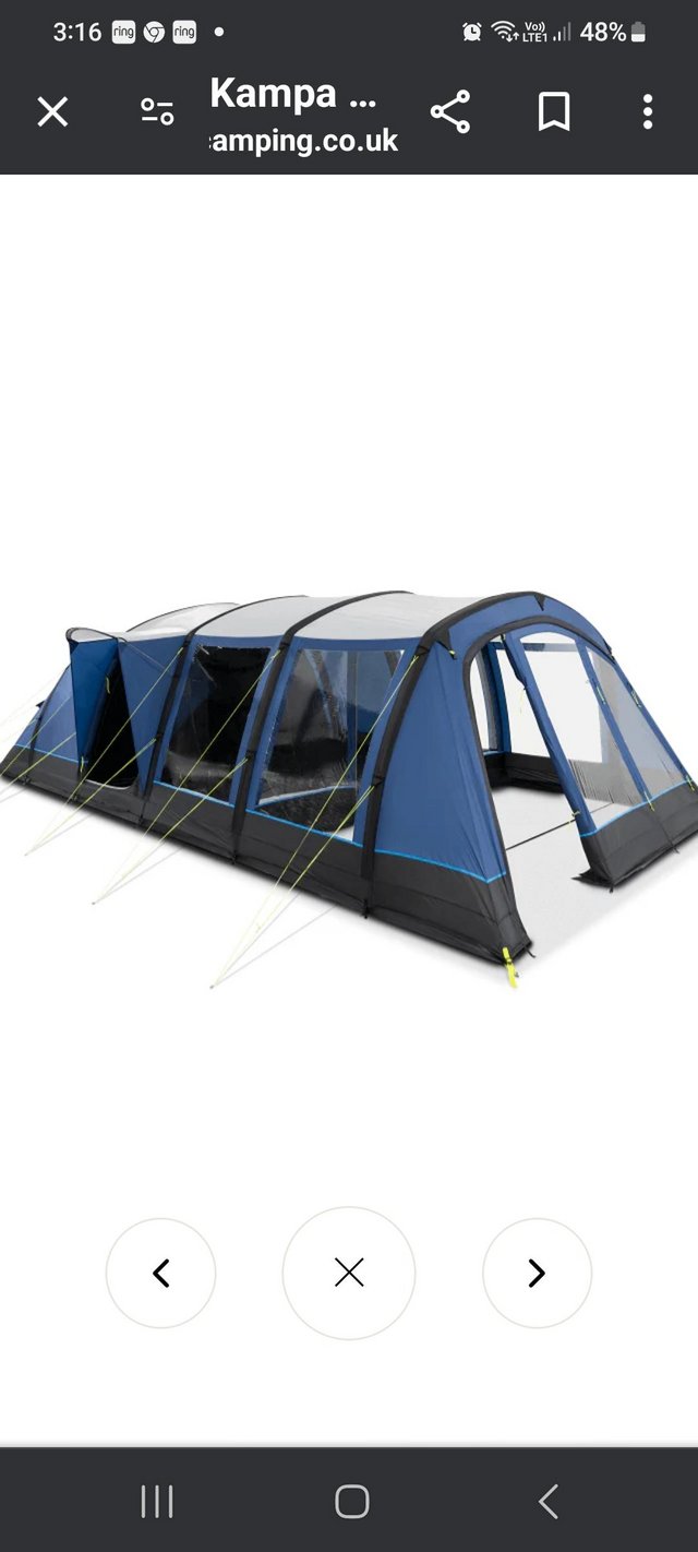 Preview of the first image of Kampa croyde 6 Air tent used for 2 days.