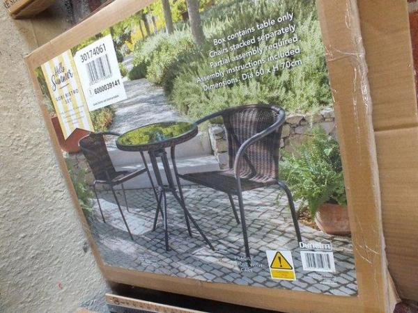Image 1 of Patio / Bistro Table (Brand New in Box)