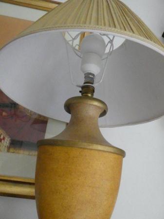 Image 3 of Two identical Pottery table lamps with shades. Fully working