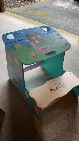Image 3 of Peppa kids pig desk hardly used