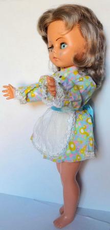 Image 2 of 1980's SOFT PLASTIC DOLL - COTTON DRESS 46 cm tall