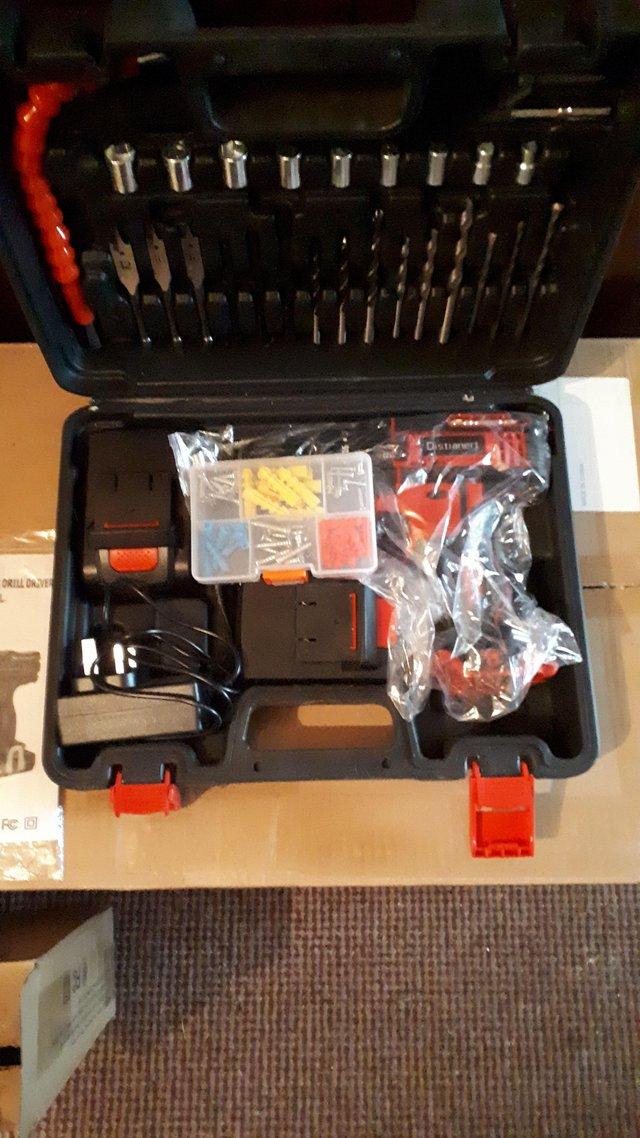 Preview of the first image of Cordless drill  and accessories.