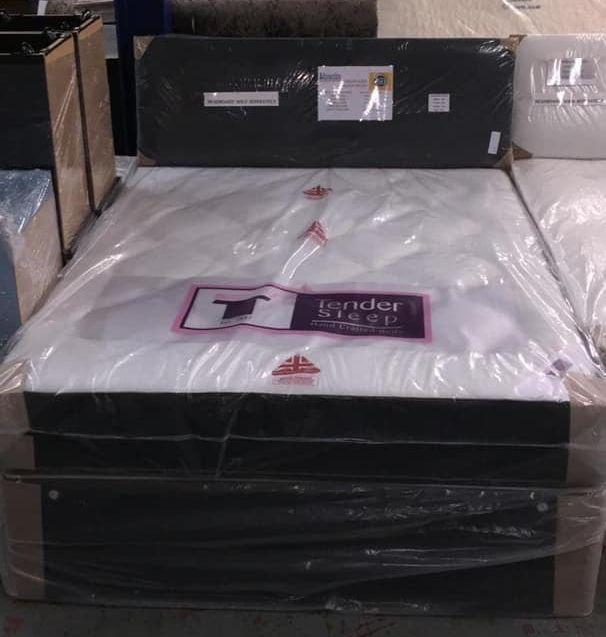Preview of the first image of 4 FOOT T/S SUPER ORTHOPAEDIC MATTRESS & BLACK BASE.