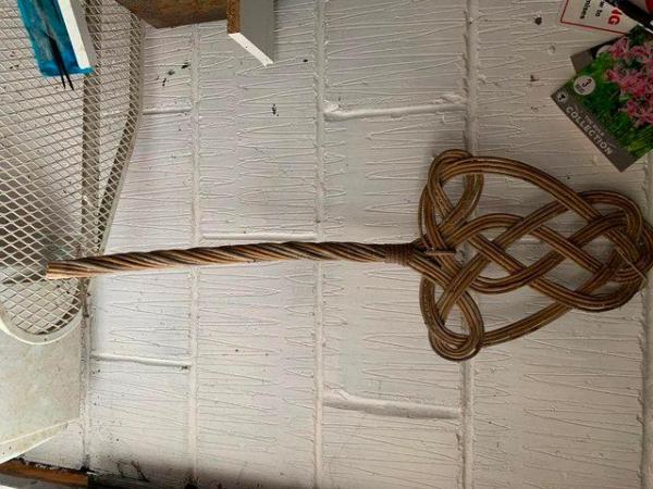 Image 2 of old used Cane Carpet beater from the 1940s