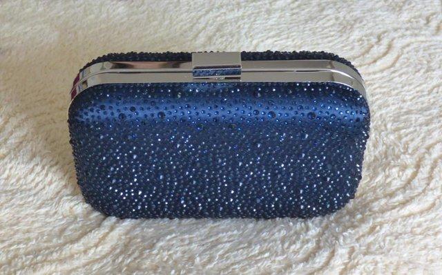 Image 2 of AS NEW SAHIRE BLUE SEQUINNED CLUTCH BAG