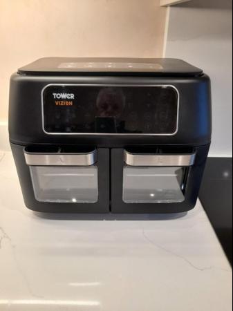 Image 1 of Tower 2400W Dual Compartment Air Fryer Oven