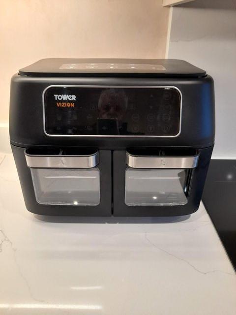 Preview of the first image of Tower 2400W Dual Compartment Air Fryer Oven.