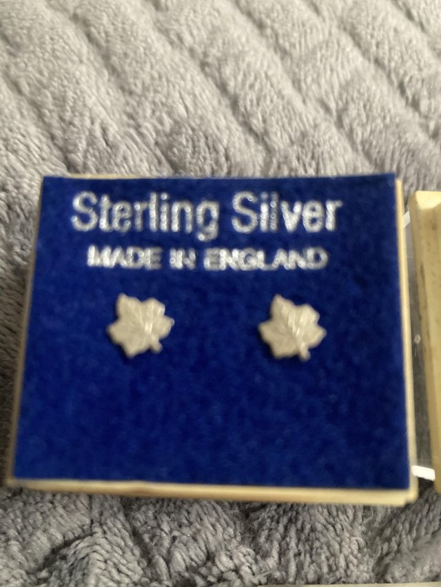 Preview of the first image of Set 3. New Vinted sterling silver earrings boxed.