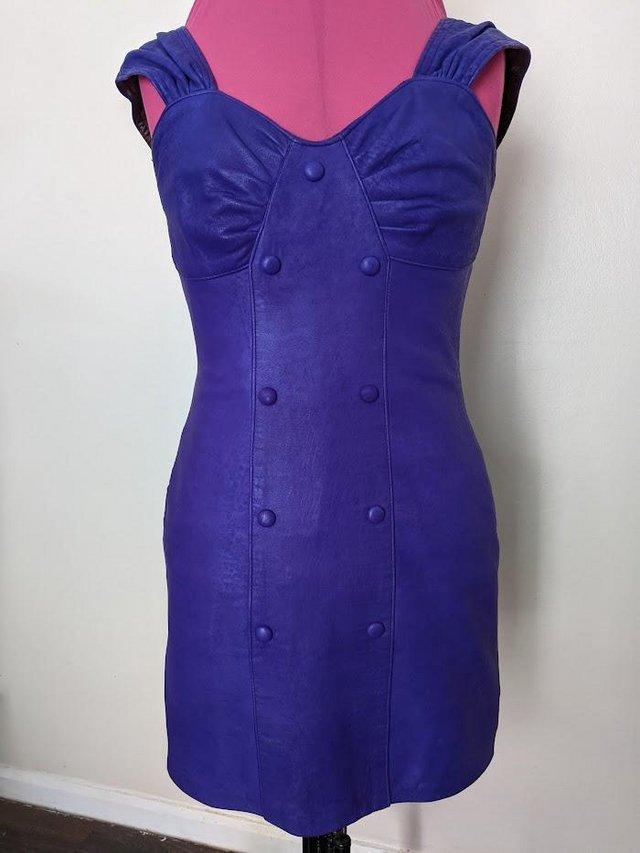 Preview of the first image of Nubuck Dress and Jacket, Purple.