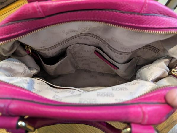 Image 2 of Genuine Michael Kors leather hot pink handbag