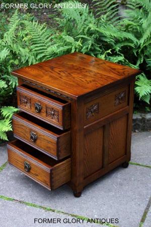 Image 52 of OLD CHARM LIGHT OAK BEDSIDE LAMP TABLES CHESTS OF DRAWERS