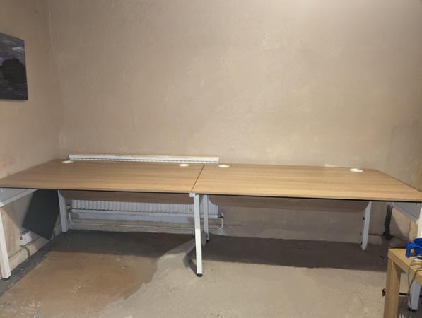 Image 1 of ratio 2 person side by side bench desk