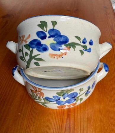 Image 2 of VINTAGE CERAMIC BOWLS WITH 2 HANDLES